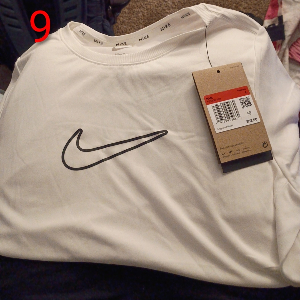 Nike White Tee with Black Swoosh